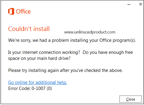 error code 0-1007(0)