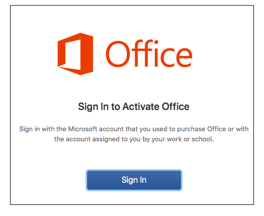 My Office 2019 for Mac Asking Me to Activate Office 365